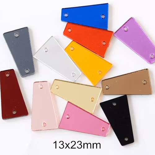 Пришивные зеркальные стразы, акриловые драгоценные камни с плоской спинкой