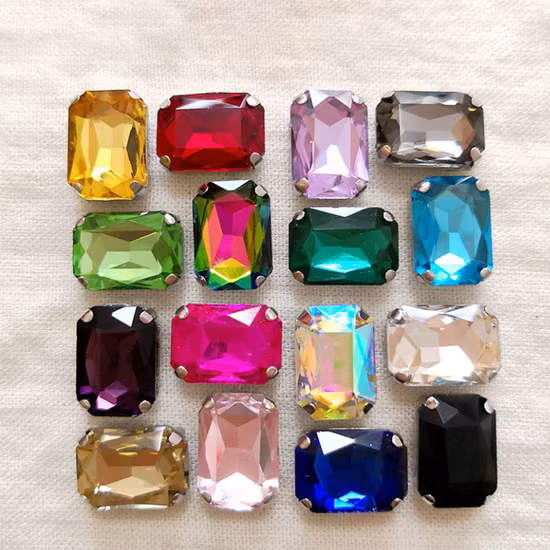 Акриловые стразы Красочные формы лодки с плоской задней частью Акриловые камни Акриловый ювелирный камень