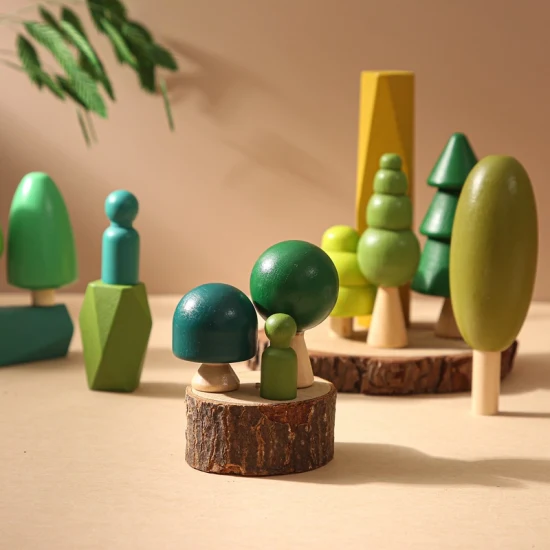 Деревянные миниатюрные елочные игрушки, балансирующие штабелируемые каменные блоки, креативные развивающие игрушки